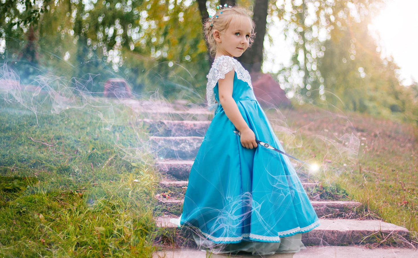 Cottage Garden Ice Queen Blue 13.75 Inch Resin Collectible Witch Wizard Cosplay Magic Wand