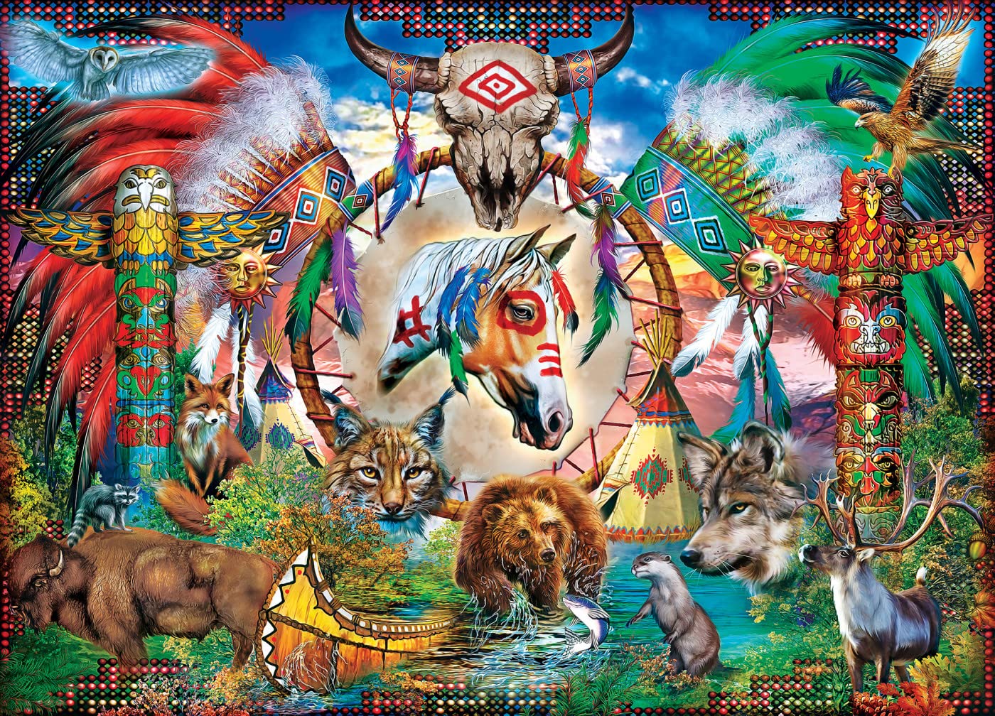 Tribal Spirit Animals  1000Pc