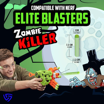 (120 Pack) Ray Squad Zombie Nerf Green Darts - Compatible Foam Toy Elite 2.0 Darts, Nerf Ammo Bullets, Refill Dart