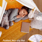 Besrey Toddler Teepee With Padded Mat And Lights, Play Tent For Kids Indoor, Baby Tipee Tent, Large Canvas Childrens Teepee, White Toddler Teepee, Gift For Boys And Girls (Yellow+White)
