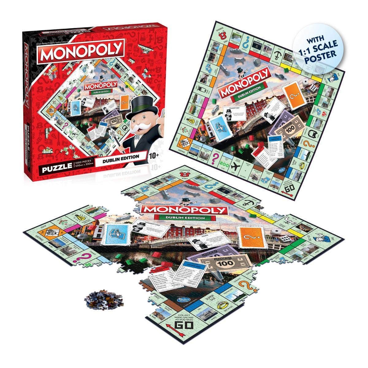 Winning Moves Dublin Monopoly 1000 Piece Jigsaw Puzzle Game, Inspired By The Dublin Monopoly Board Game, Gift And Toy For Ages 10 Plus