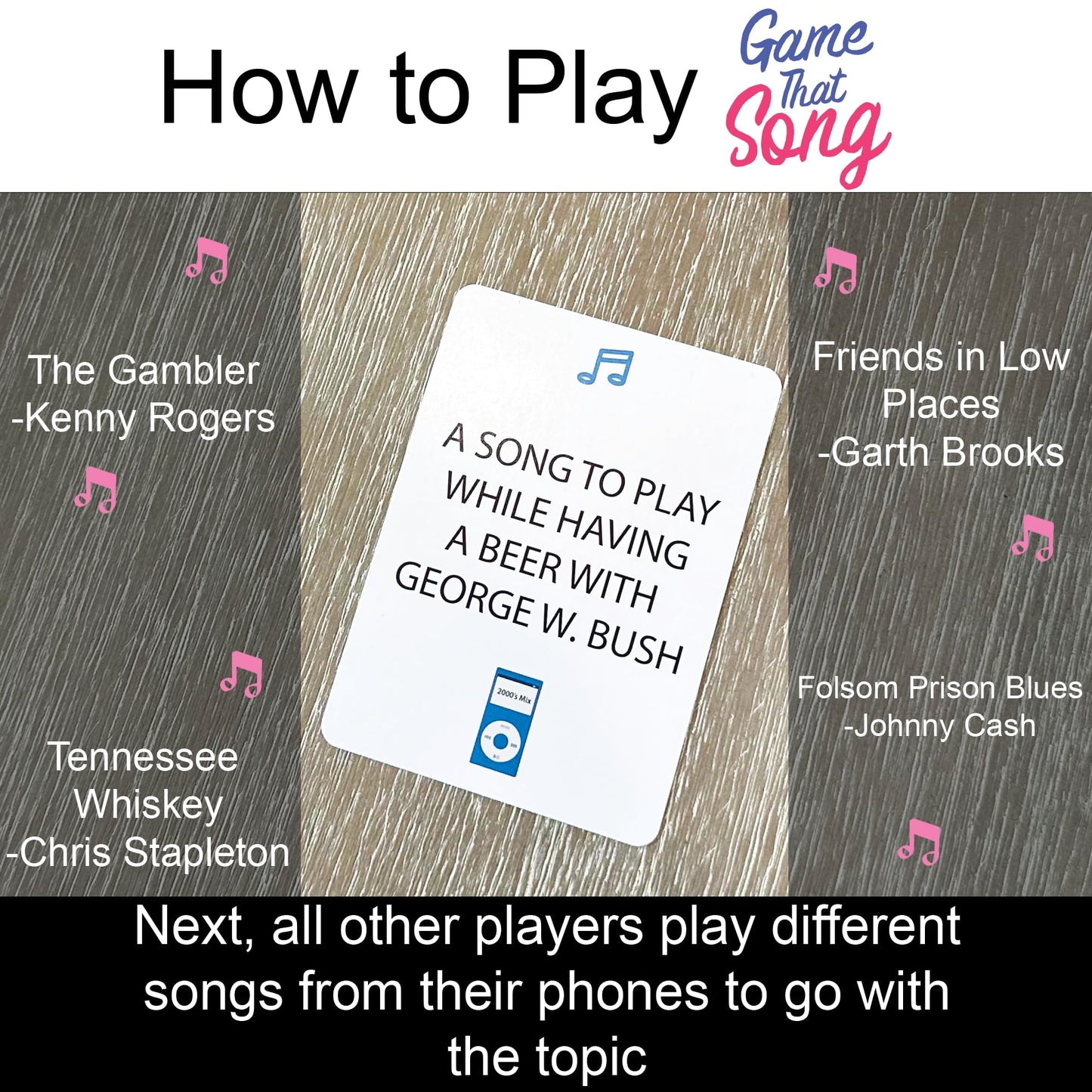 Game That Song Music Card Game - 2000's Mix Expansion, 50 New Cards, Cardstock, Yellow - Fun for Family and Game Nights!
