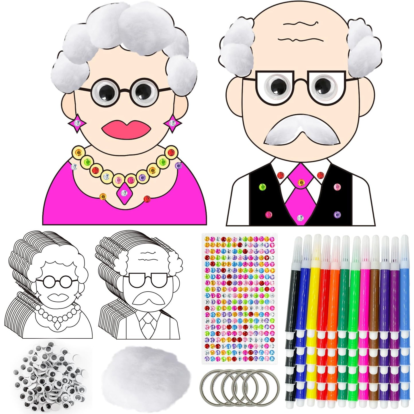 Cinrobiye 30 Set 100 Days of School Craft Kits Happy 100th Day of School Party Favor Color Your Own Poster for Teacher 100 Days 