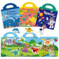 Reusable Sticker Books For Kids, Travel Sticker Learning Toys For Toddlers, Toddler Educational Learning Toys, Gifts For 3 4 5 Year Old Girls Boys, Dinosaur&Space&Ocean Animal