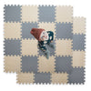 Tamiplay 16 Tiles Foam Play Mat For Baby, Soft & Safe Eva Foam Mats For Floor, Square Baby Play Mat, Solid Colored Kids Foam Puzzle Floor Mat, 47X47 Play Mat For Playpen(Beige/Gray)