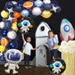 Outer Space Theme Birthday Party Decorations Happy Birthday Banner Balloons Tattoo Stickers Cake Toppers For Birthday Party, Boy
