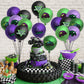 Haooryx Monster Truck Birthday Balloon - 50Pcs Green Purple Monster Truck Lightning Print Latex Balloon Kit For Kid Boy Baby Shower Happy Birthday Themed Party Decoration Photo Prop Backdrop Supply