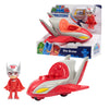 PJ Masks Save the Sky Owl Glider, 3inch Owlette Figure and Owl Glider, Pretend Play, Kids Toys for Ages 3 Up by Just Play