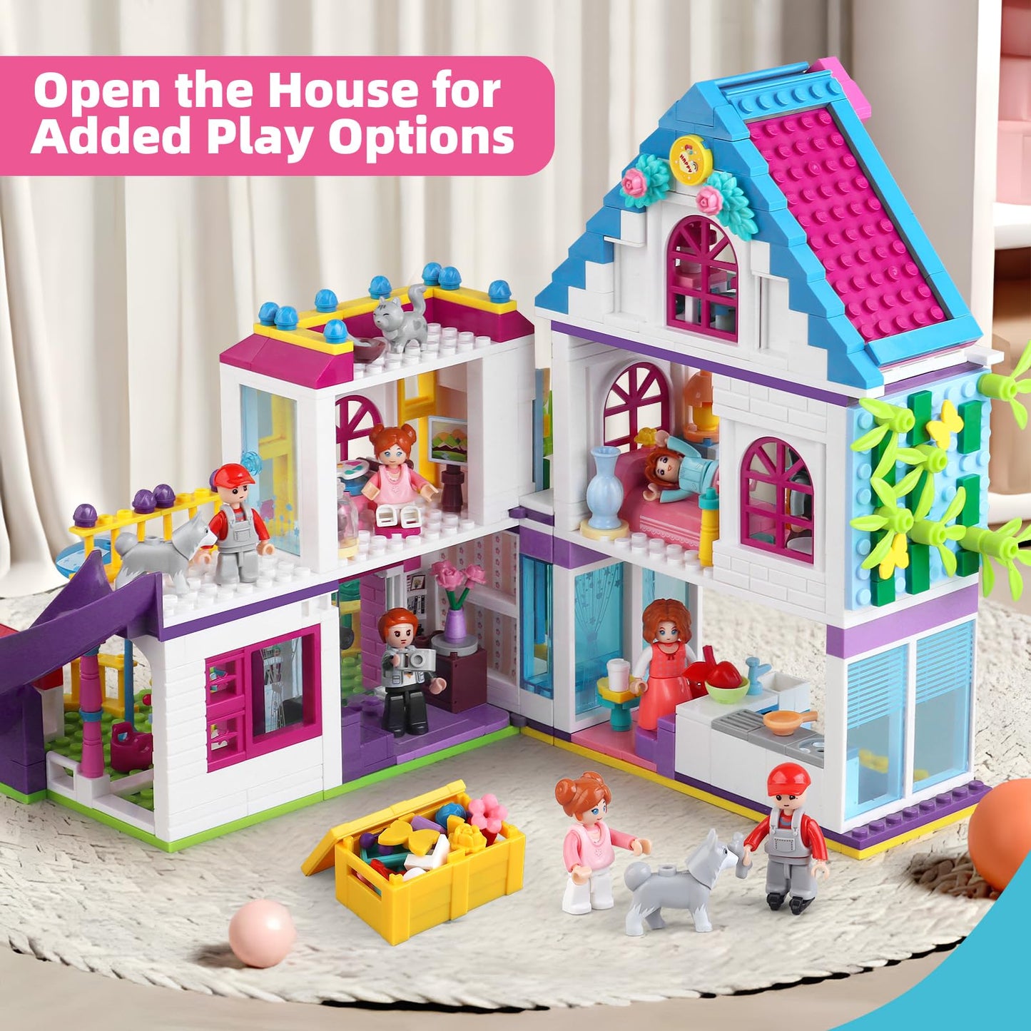 House Building Set That Compatible With Lego Friends For Girls Age 8-12 Pretend Play Set For Girls Age 6-12