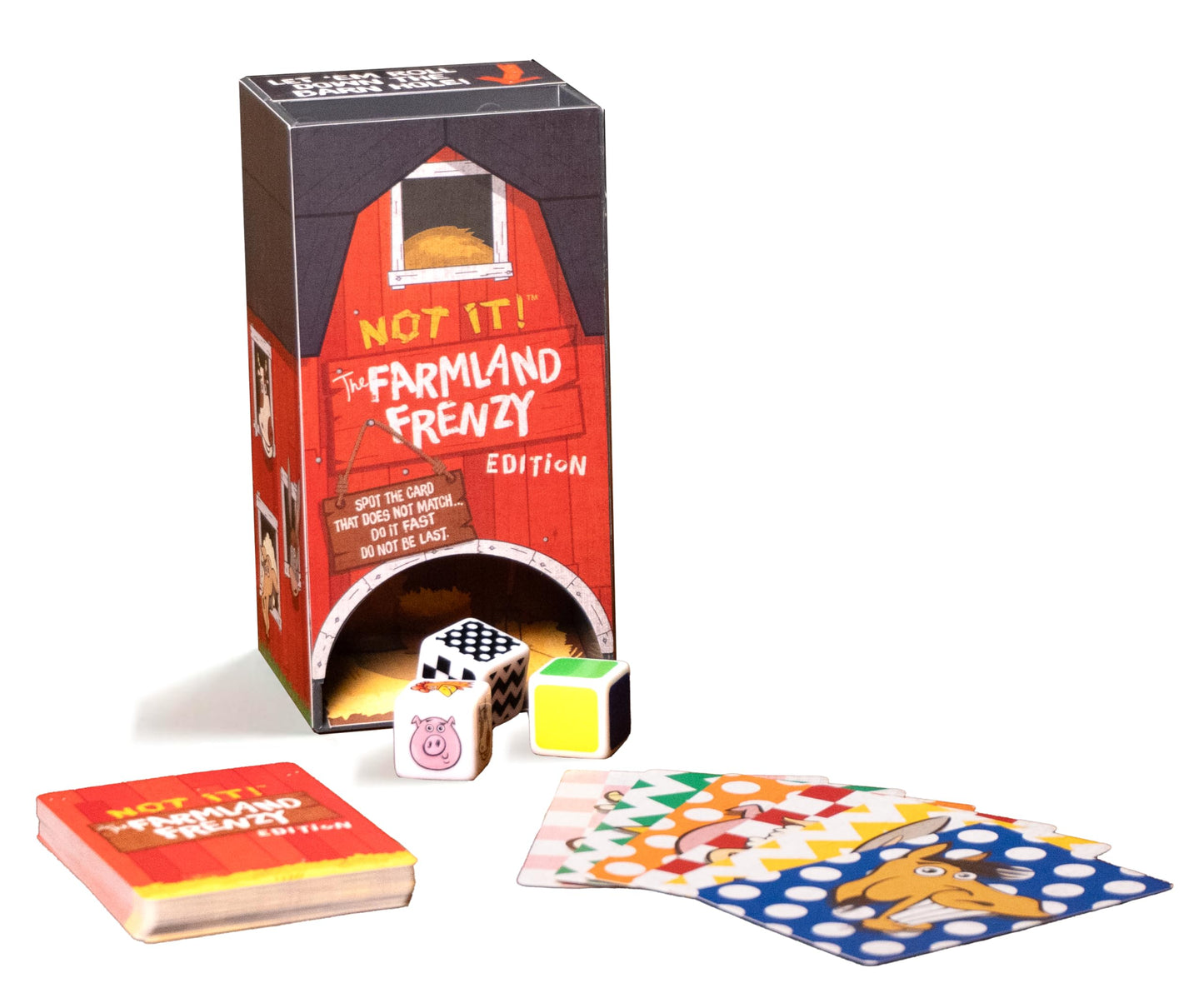The Good Game Company Not It Dice Game for Kids - Strategy Card Game, 3+ Players, Ages 6+, Fun Family Night Activity, White