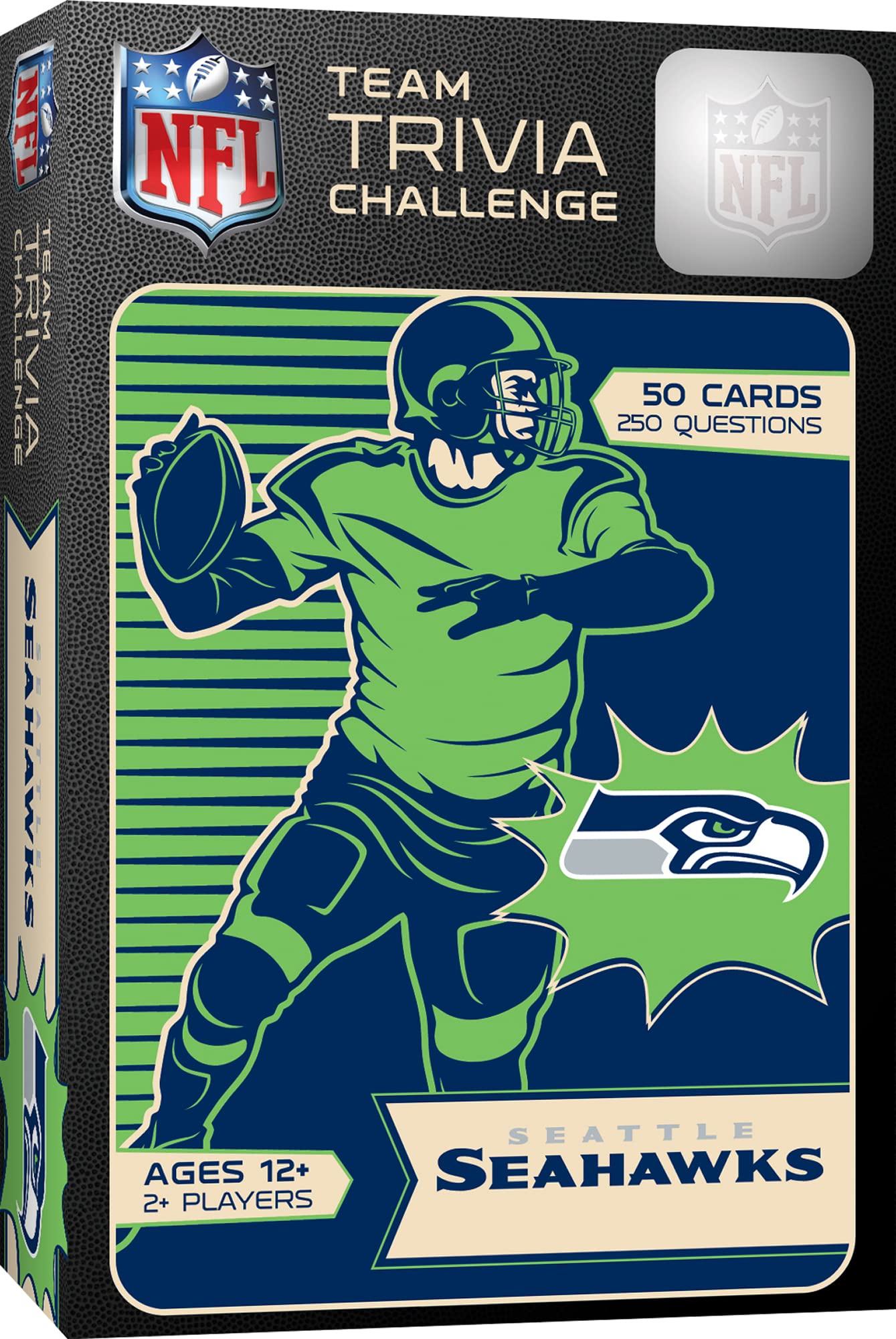 MasterPieces NFL Seattle Seahawks Team Trivia Challenge Game - One Size, Paper Material, Team Colors, Officially Licensed