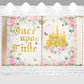 Avezano Once Upon a Time Backdrop Fairytale Book Backdrop Pink Floral Once Upon a Time Banner Ancient Castle Princess Birthday P