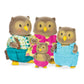Lil Woodzeez - Owl Family Set with Storybook - 5 Pieces Miniature Animal Figurines - Collectible Toy Figures for Kids - Family