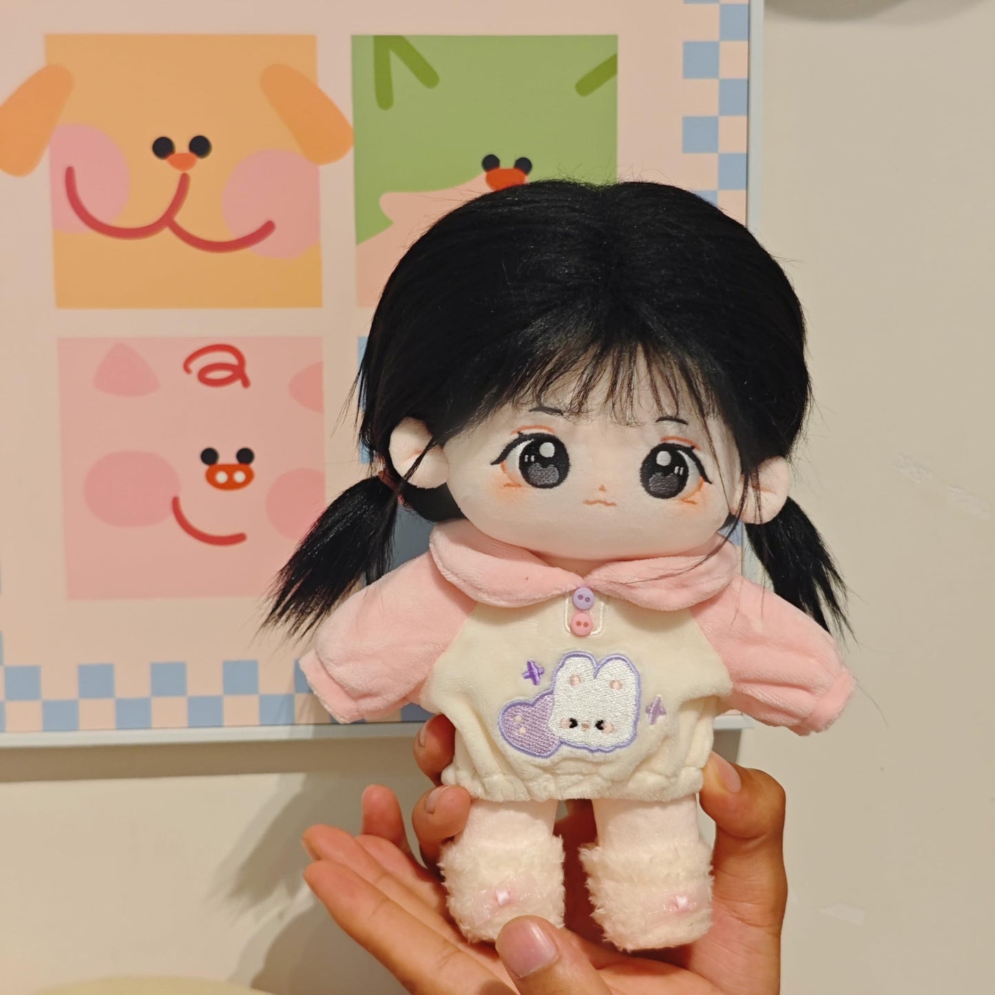 Calembou 20Cm Cute Cotton Doll With Skeleton, Anime Plushies Soft Stuffed Dress Up Toy, Kawaii Plush Gift Come With Clothes (Dol