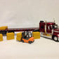 New Ray Toys International Lonestar Flatbed Trailer,with Hay Bales and Forklift,1:32 Diecas