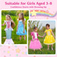 Princess Dresses For Girls, Princess Costume For Girls Age 3 4 5 6 7 8, Dress Up Clothes For Little Girls 3T-4T, 5T-6T, Gift For