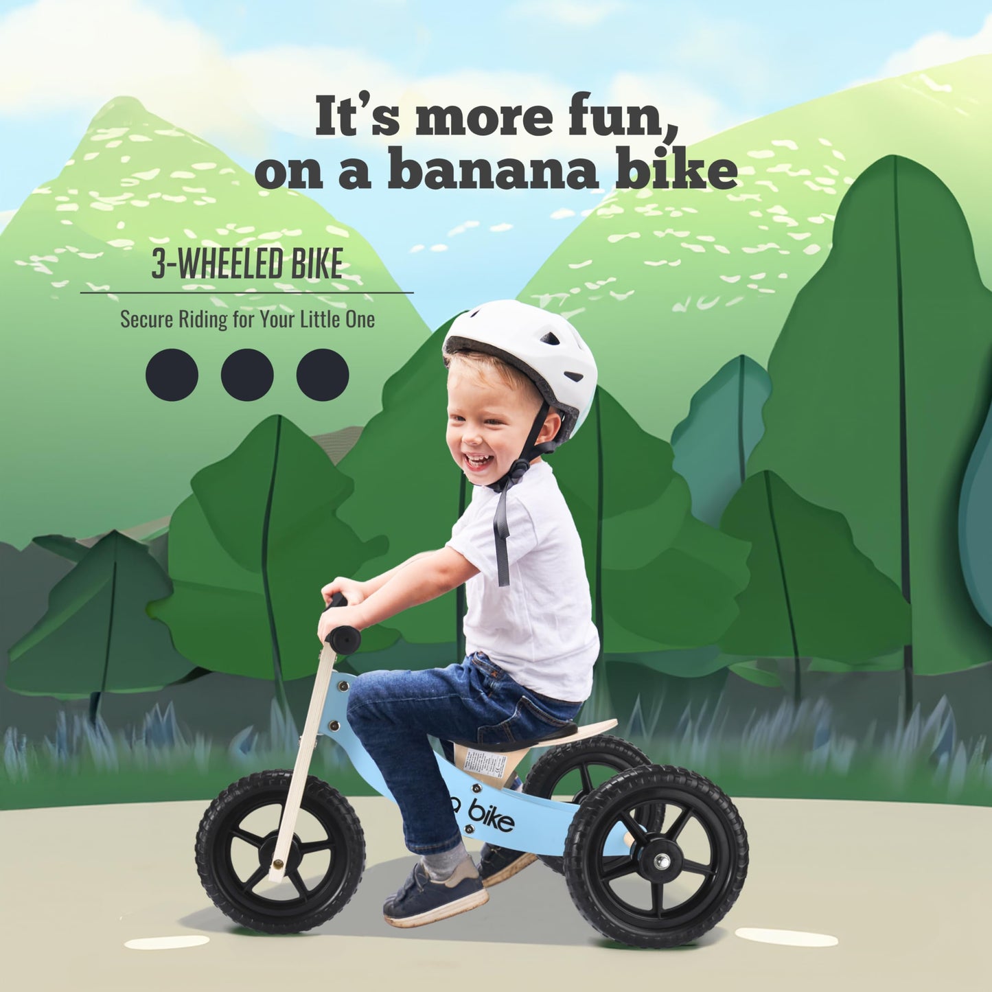 Banana Bike Balance Bike Wooden - Toddler Balance Bike For 1+ Year Old Kids - Eco-Friendly Kids' Balance Bikes - First Bike Gift