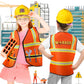 Handepo Construction Worker Costume Kids Hard Hat Construction Vest Goggles Toddler Dress Up Set Birthday Party Girls Boys(Yello