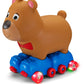 Kid Trax Silly Skaters Bear Toddler Foot to Floor Ride On Toy, Kids 1-3 Years Old, Soft and Inflatable, Single Rider, Light Up L