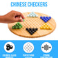 Regal Games Chinese Checkers Board Game With 60 Glass Marbles And 11.5” Board - Wooden Family Fun Game Set