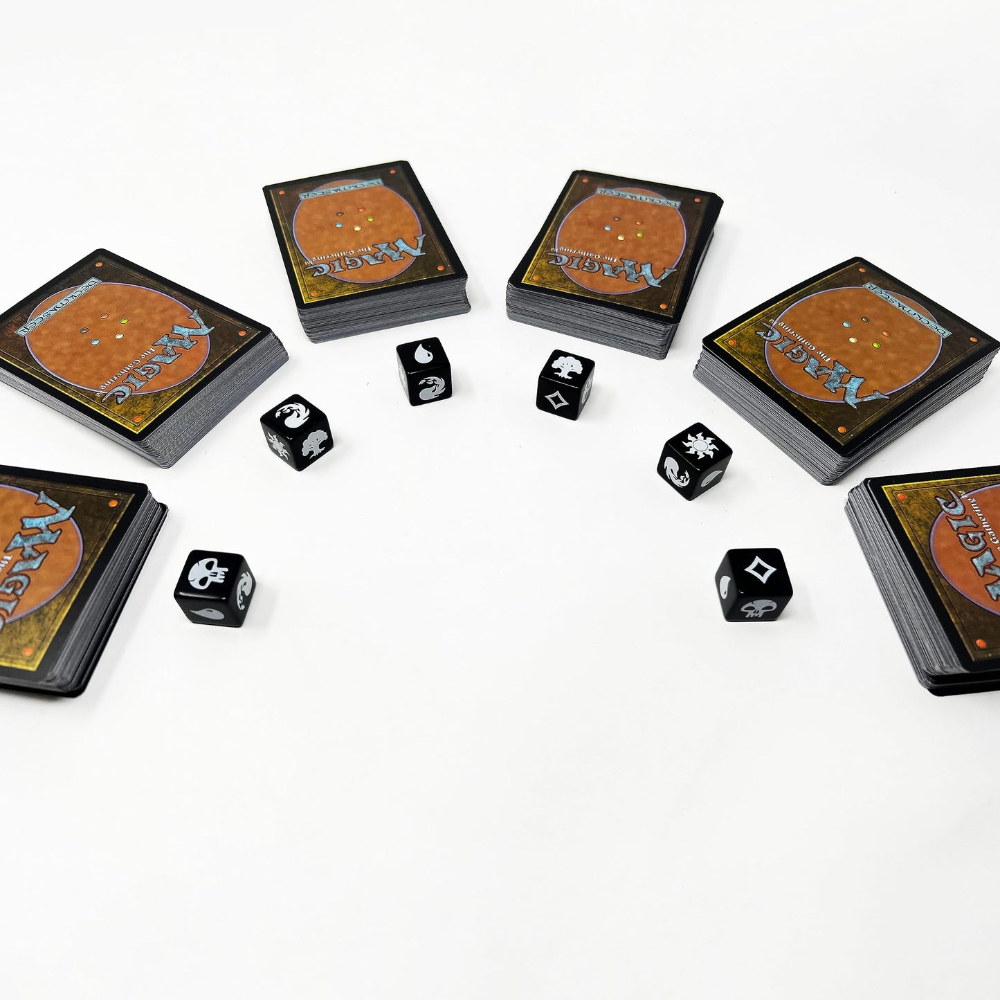 Citadel Black Mtg Mana Dice Set Of 16 Premium Dice – With Velvet Drawstring Pouch, Magic: The Gathering