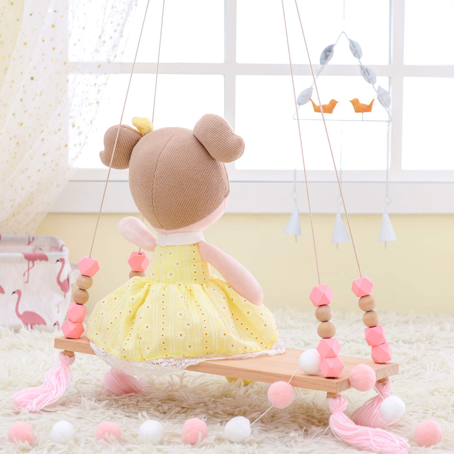 Gloveleya Baby Doll Baby Girl Gifts Plush Snuggle Dolls Soft Toys Yellow 16'