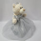 KINNEX COLLECTIONS SINCE 1997 20 Quince Anos Quinceanera Last Doll Teddy Bear with Dress (Centerpiece) ~ ARC16831-18 (Silver)