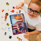 Hapinest Magnetic Heroes Pretend and Play Travel Playset Toy for Boys Ages 4 Years and Up, Fireman, Policeman, Knight, Astronaut