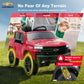 FUNTOK Licensed Chevrolet Silverado Ride On Pickup Truck, 12V Electric Car for Kids w/Parent Remote Control, Truck Bed Storage,