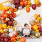 Biapian Fall Balloon Garland Arch Kit, 118 Pcs Burgundy Yellow Orange Red Gold Balloons Gold Confetti Leaf Pine Cones Foil Ballo