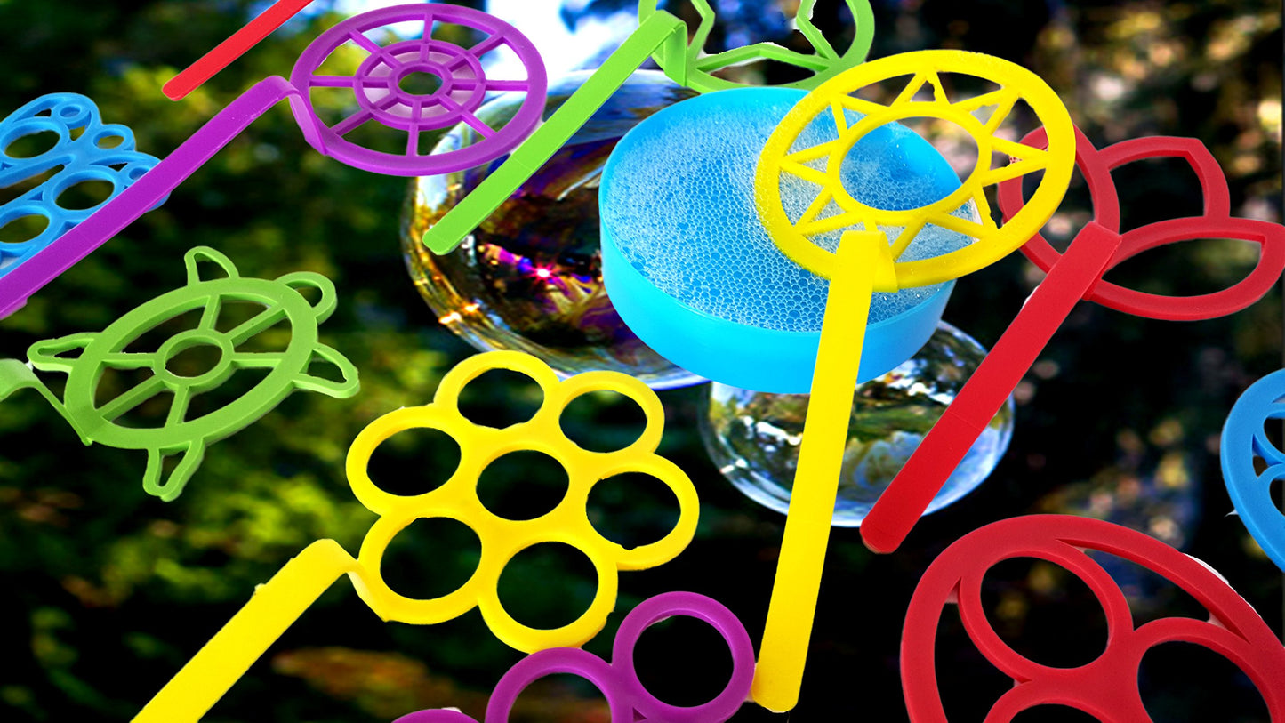 Bubble Wands, Large Bubble Wand Assortment, 8' Inches (1 Set)