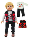American Fashion World Boys Outdoorsy 3 Piece Vest and Pants Set for 18-Inch Dolls | enhanced Quality & Trendy Design | Dolls Clothes | Outfit Fashions for Dolls for Popular Brands