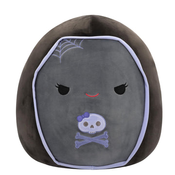 Squishmallows Original 16-Inch Plush Julianne Grey and Purple Coffin - Soft Polyester Toy, Official Jazwares Model SQHW00969