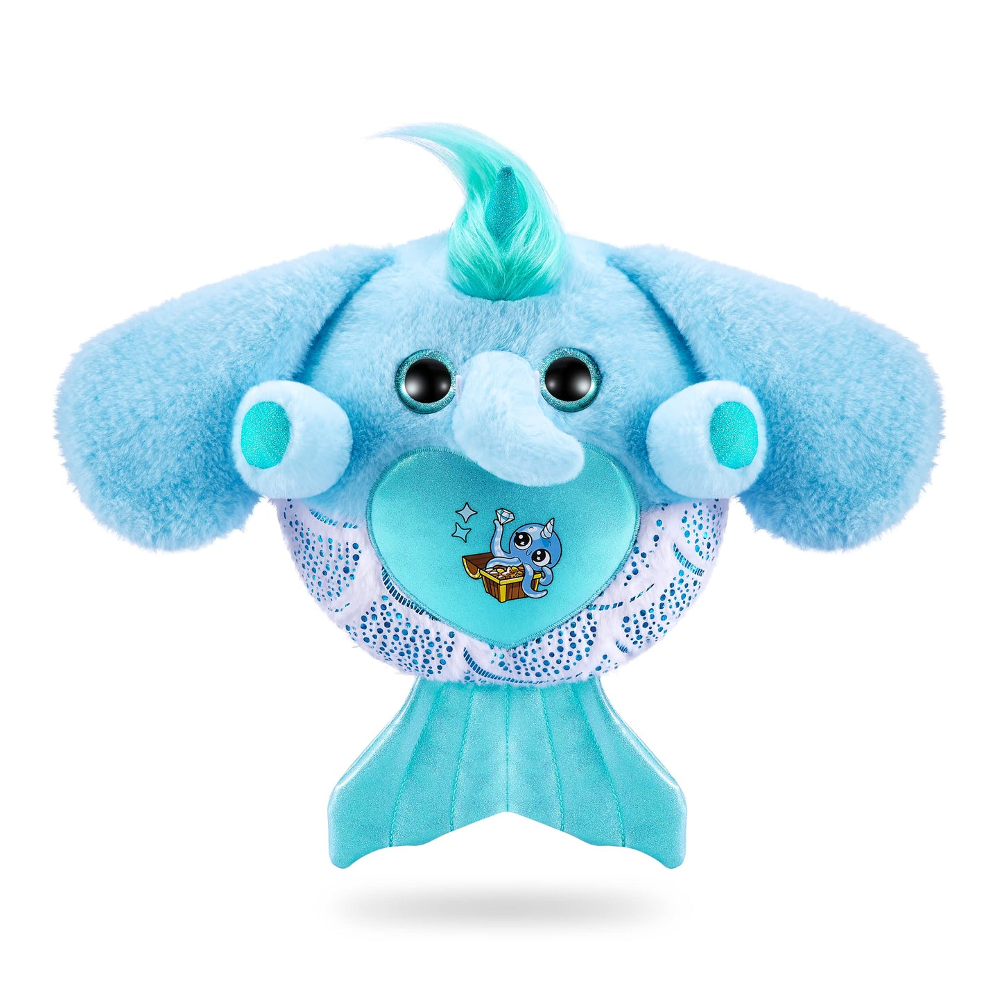 Rainbocorns Mermaidcorn Elephant Plush, Collectible Stuffed Animal, Series 1, Cloth, Includes Surprises & Accessories for Girls 3+