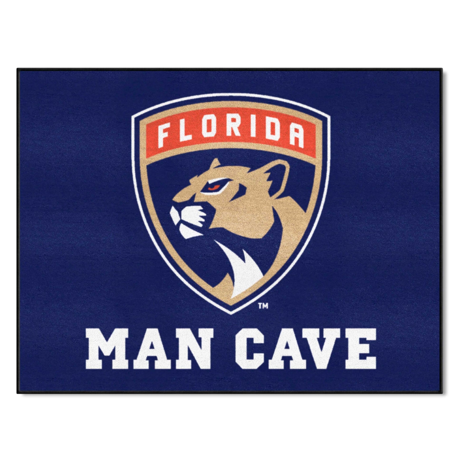 FANMATS 14433 Florida Panthers Man Cave All-Star Rug - 34 in. x 42.5 in.