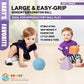 Rohsce Soft Spiky Sensory Balls - No Hole Wheat Straw Soft Toys For Toddlers 1-3 Multicolor Bath Gifts Montessori Toys Baby Ball