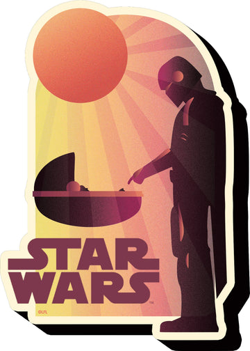 Aquarius - Star Wars - The Mandalorian - The Child Sunset Funky Chunky Magnet