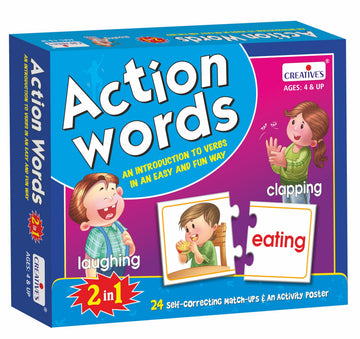CreativeS Action Words | Learn Verbs In An Easy N Fun Way | Increase Vocabulary|Match Simple Actions With Correct Word Cards | 
