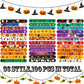 SUNPROUND Halloween Slap Bracelet,100Pcs Slap Bracelet Wristbands with Spider Pumpkin Ghost Zombie Bat Witches Design Snap Brace