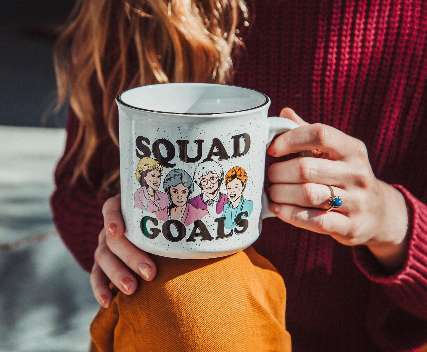 The Golden Girls ''Squad Goals'' Ceramic Camper Mug | Holds 20 Ounces