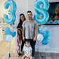 Pearlescent Blue 9 Balloon, Number Balloons 40 Inch, 9Th Giant Birthday Decorations For Boys Girls,19Th 29Th Party Decorations S