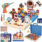 Panshub 332 Pcs Construction Toys Drill Design Puzzle Creative Electric Screwdriver Building Take Apart Blocks Kids Drill Set Di