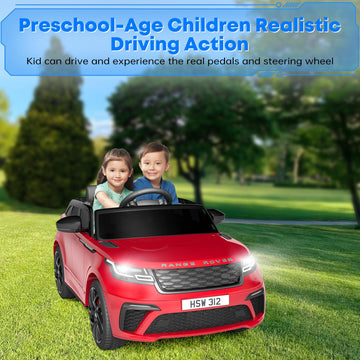 Jojoka Ride On Cars For Kid 4-8, 12V Licensed Land Rover Ride Electric Car For Kids With Parent Remote Control, Mp3 Player, Rock