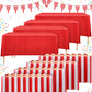 10 Pieces Carnival Theme Party Decors Carnival Table Skirts Carnival Circus Theme Tablecloths Red White Striped Pennant Banners