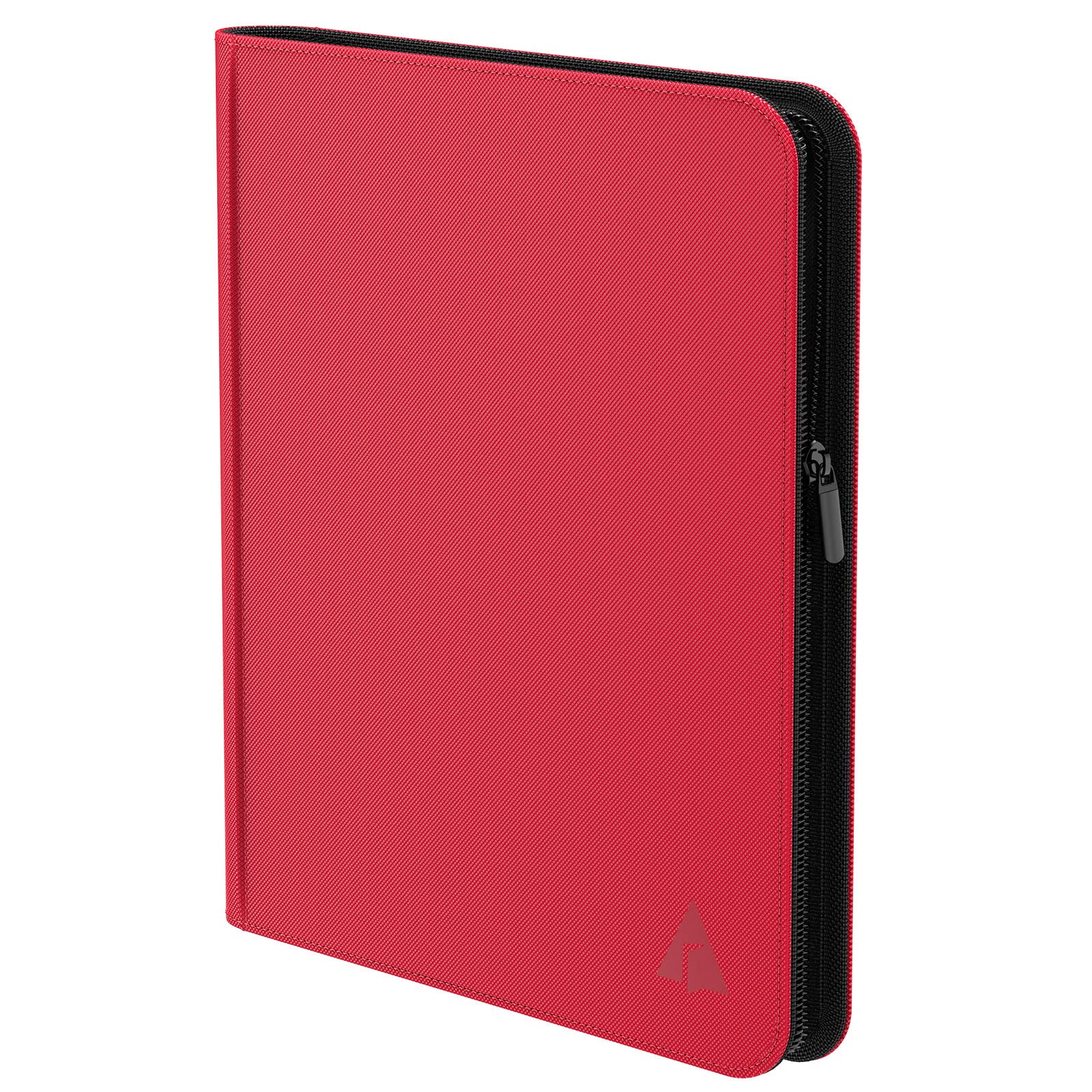 Rayvol enhanced 12-Pocket 720 Card Binder  Ringless Trading Card Album Folder - Side Loading Black Page Pocket Binder for TCG -Red