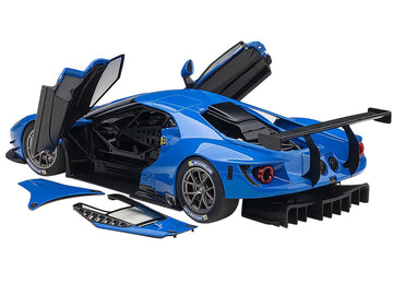 Ford Gt Le Mans Plain Color Version Blue 1/18 Model Car By Autoart