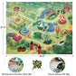 Bolzra Safari Animals Figurines Toys With Activity Play Mat & Trees, Realistic Plastic Jungle Wild Zoo Animals Figures Playset With Elephant, Giraffe, Lion, Gorilla For Kids, Boys & Girls, 22 Piece