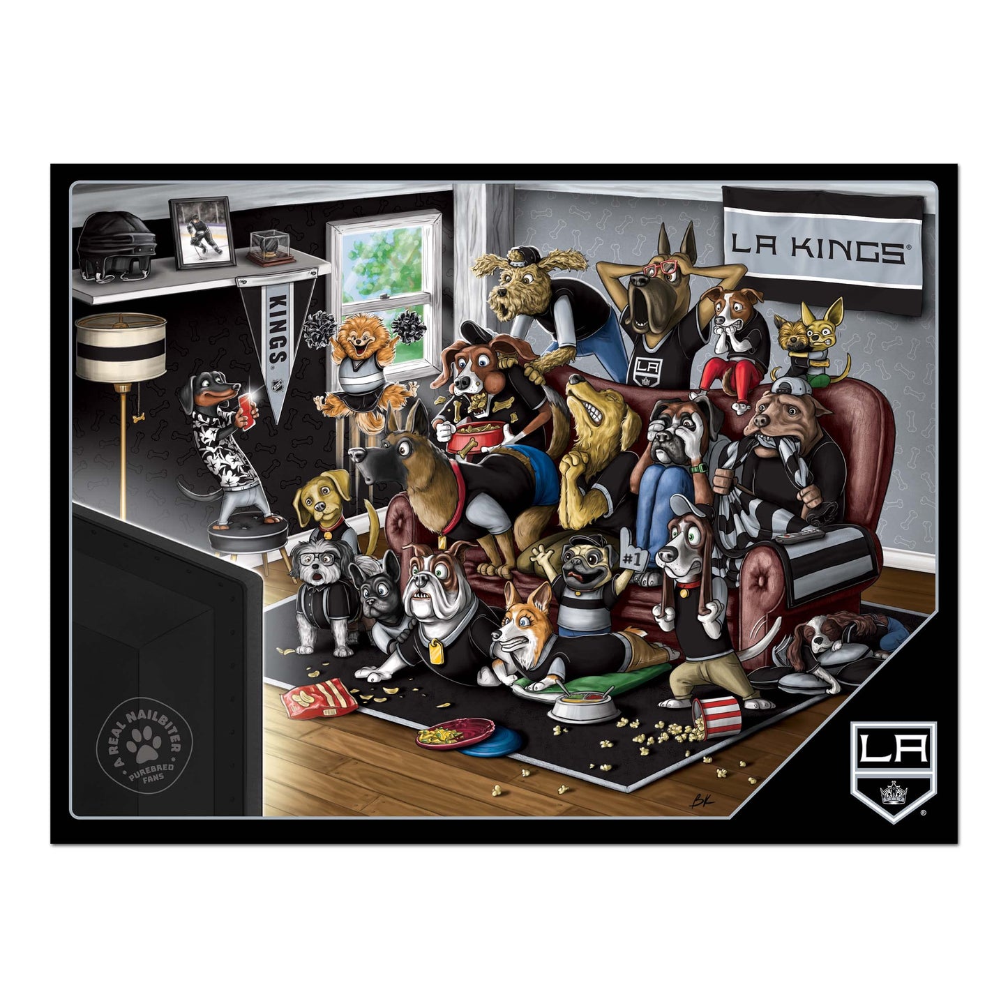 Youthefan Nhl Los Angeles Kings Purebred Fans 500Pc Puzzle - A Real Nailbiter
