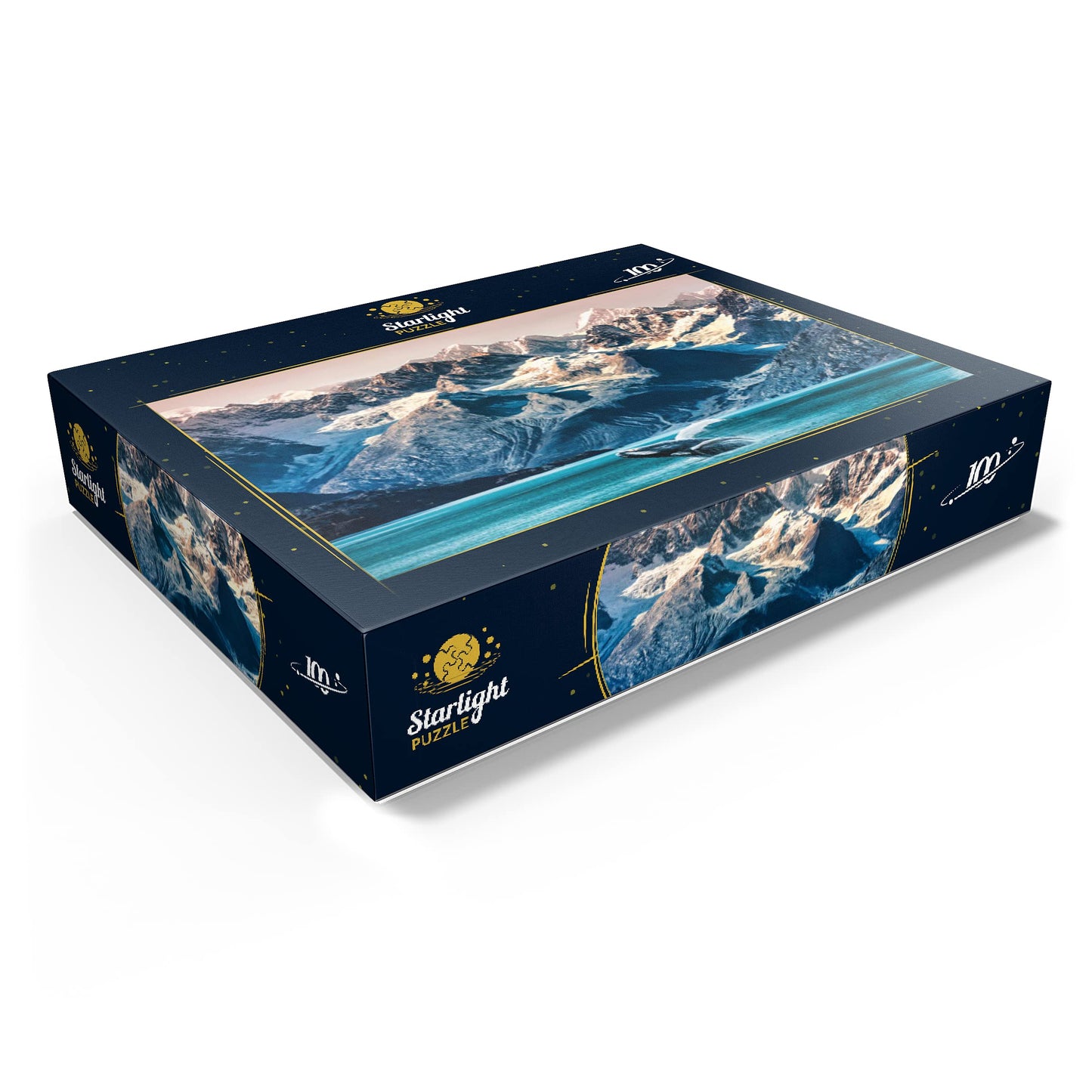 MyPuzzle Alaska Whales - enhanced 100 Piece Jigsaw Puzzle - Made in USA