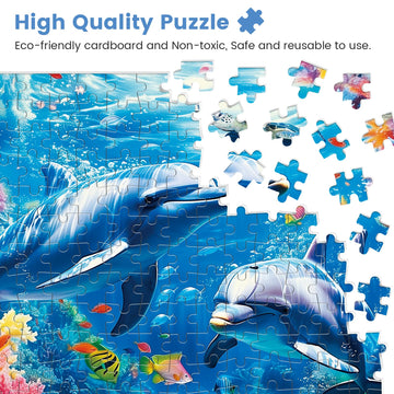 300 Piece Puzzles For Adults,Underwater World Jigsaw Puzzle For Adults Kids Seniors,Recycled Cardboard Large Piece Puzzle 300 Piece,Challenging Family Activity Great Gift For Family Friends 20.5*15 In